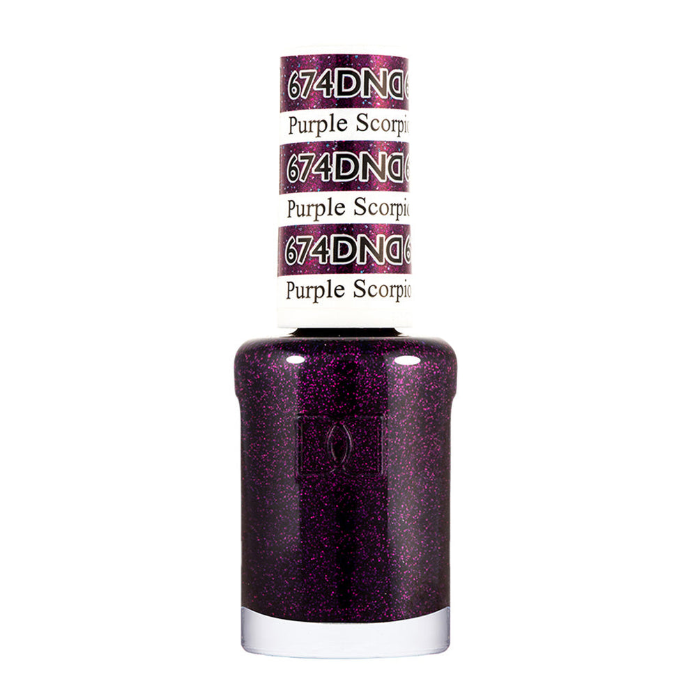 DND Nail Lacquer - 674 Purple Colors - Purple Scorpio by DND - Daisy Nail Designs sold by DTK Nail Supply