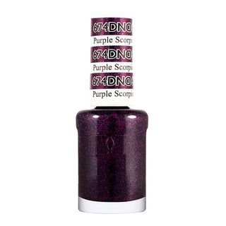 DND Nail Lacquer - 674 Purple Colors - Purple Scorpio by DND - Daisy Nail Designs sold by DTK Nail Supply