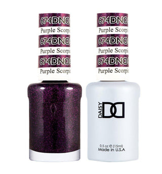 DND Gel Nail Polish Duo - 674 Purple Colors - Purple Scorpio by DND - Daisy Nail Designs sold by DTK Nail Supply