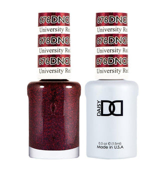  DND Gel Nail Polish Duo - 676 Red Colors - University Red by DND - Daisy Nail Designs sold by DTK Nail Supply