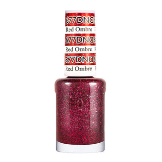 DND Nail Lacquer - 677 Red Colors - Red Ombre by DND - Daisy Nail Designs sold by DTK Nail Supply