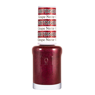 DND Nail Lacquer - 687 Red Colors - Grape Nectar by DND - Daisy Nail Designs sold by DTK Nail Supply