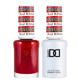  DND Gel Nail Polish Duo - 689 Red Colors - Red Ribbons by DND - Daisy Nail Designs sold by DTK Nail Supply