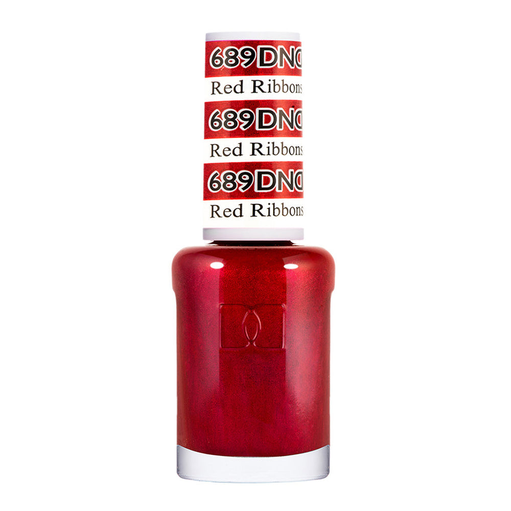 DND Nail Lacquer - 689 Red Colors - Red Ribbons by DND - Daisy Nail Designs sold by DTK Nail Supply
