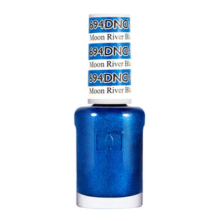 DND Nail Lacquer - 694 Metallic Colors - Moon River Blue by DND - Daisy Nail Designs sold by DTK Nail Supply