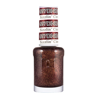 DND Nail Lacquer - 697 Brown Colors - Sizzlin' Cinnamon by DND - Daisy Nail Designs sold by DTK Nail Supply