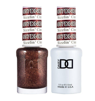  DND Gel Nail Polish Duo - 697 Brown Colors - Sizzlin' Cinnamon by DND - Daisy Nail Designs sold by DTK Nail Supply