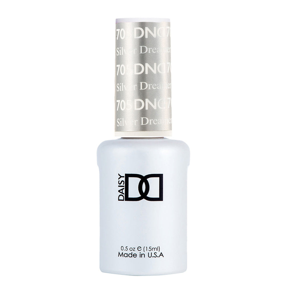 DND Gel Polish - 705 Silver Colors - Silver Dreamer by DND - Daisy Nail Designs sold by DTK Nail Supply