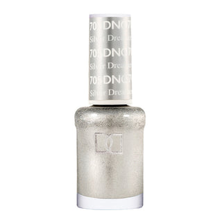 DND Nail Lacquer - 705 Silver Colors - Silver Dreamer by DND - Daisy Nail Designs sold by DTK Nail Supply