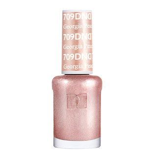 DND Nail Lacquer - 709 Gold Colors - Georgia Peach by DND - Daisy Nail Designs sold by DTK Nail Supply