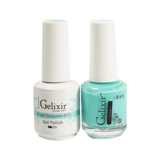  Gelixir Gel Nail Polish Duo - 071 Green Colors - Bright Turquoise by Gelixir sold by DTK Nail Supply