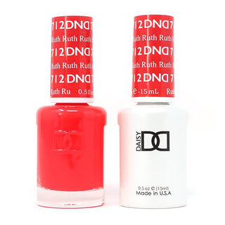  DND Gel Nail Polish Duo - 712 Red Colors - Ruth by DND - Daisy Nail Designs sold by DTK Nail Supply