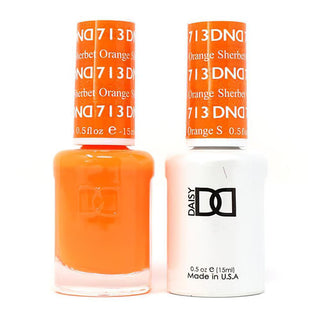  DND Gel Nail Polish Duo - 713 Orange Colors - Orange Sherbet by DND - Daisy Nail Designs sold by DTK Nail Supply