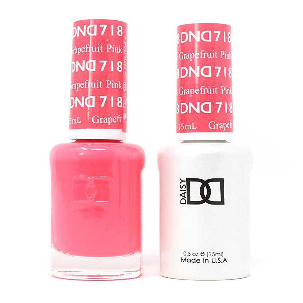  DND Gel Nail Polish Duo - 718 Pink Grapefruit by DND - Daisy Nail Designs sold by DTK Nail Supply