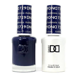  DND Gel Nail Polish Duo - 729 Blue Colors - Ambrosia by DND - Daisy Nail Designs sold by DTK Nail Supply