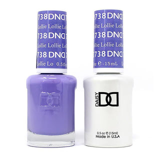  DND Gel Nail Polish Duo - 738 Purple Colors - Lollie by DND - Daisy Nail Designs sold by DTK Nail Supply