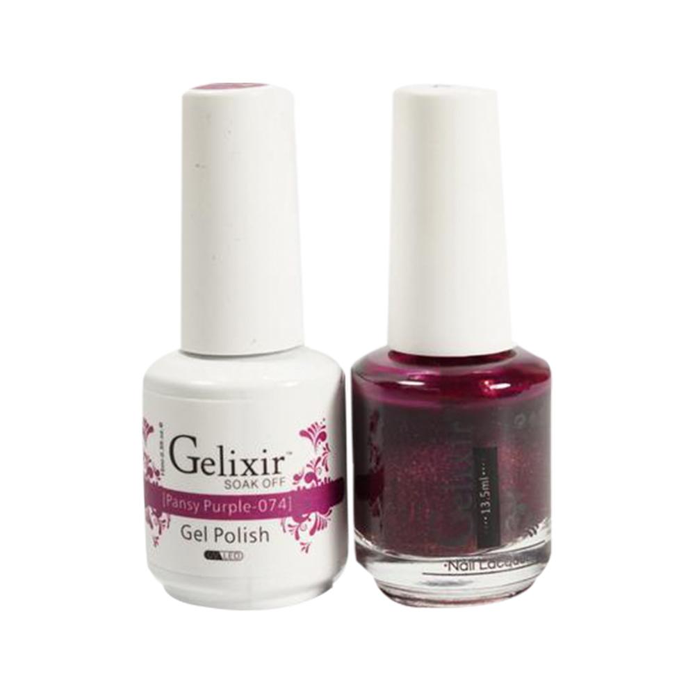  Gelixir Gel Nail Polish Duo - 074 - Pansy Purple by Gelixir sold by DTK Nail Supply