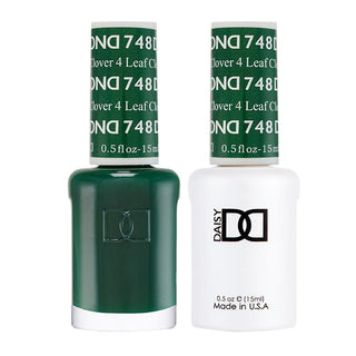  DND Gel Nail Polish Duo - 748 Green Colors - 4 Leaf Clover by DND - Daisy Nail Designs sold by DTK Nail Supply