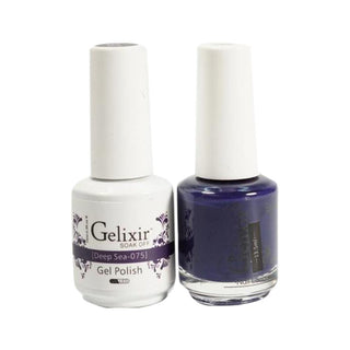  Gelixir Gel Nail Polish Duo - 075 Purple Colors - Deep Sea by Gelixir sold by DTK Nail Supply