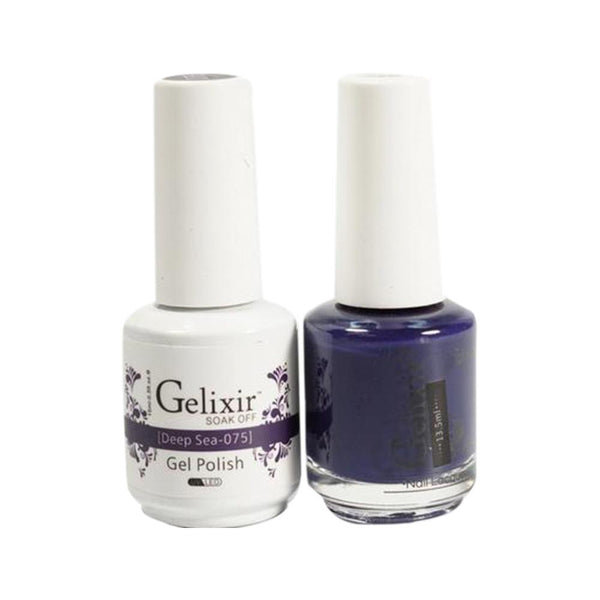  Gelixir Gel Nail Polish Duo - 075 - Deep Sea by Gelixir sold by DTK Nail Supply