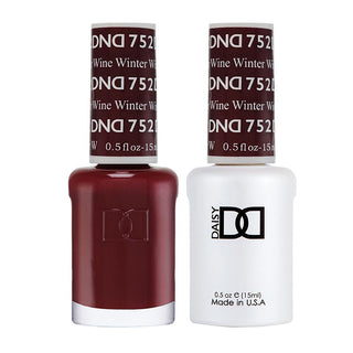  DND Gel Nail Polish Duo - 752 Red Colors - Winter Wine by DND - Daisy Nail Designs sold by DTK Nail Supply