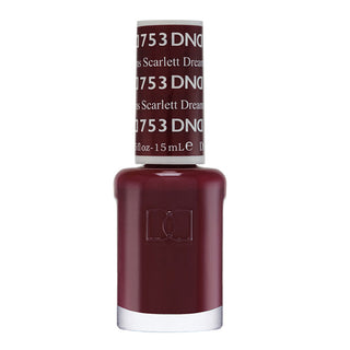 DND Nail Lacquer - 753 Red Colors - Scarlett Dreams by DND - Daisy Nail Designs sold by DTK Nail Supply