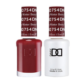  DND Gel Nail Polish Duo - 754 Red Colors - Winter Berry by DND - Daisy Nail Designs sold by DTK Nail Supply