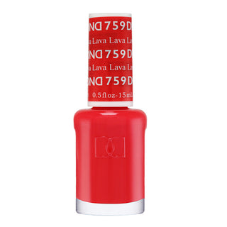 DND Nail Lacquer - 759 Red Colors - Lava by DND - Daisy Nail Designs sold by DTK Nail Supply