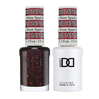  DND Gel Nail Polish Duo - 767 Red Colors - Sparkling Shine by DND - Daisy Nail Designs sold by DTK Nail Supply