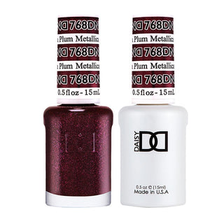  DND Gel Nail Polish Duo - 768 Pink Colors - Metallica Plum by DND - Daisy Nail Designs sold by DTK Nail Supply