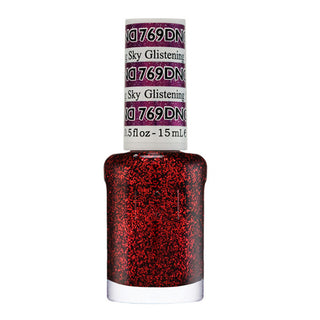 DND Nail Lacquer - 769 Red Colors - Glistening Sky by DND - Daisy Nail Designs sold by DTK Nail Supply