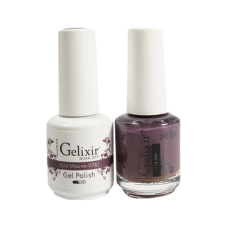  Gelixir Gel Nail Polish Duo - 076 Purple Colors - Old Mauve by Gelixir sold by DTK Nail Supply