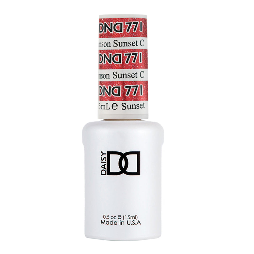 DND Gel Polish - 771 Red Colors - Crimson Sunset by DND - Daisy Nail Designs sold by DTK Nail Supply