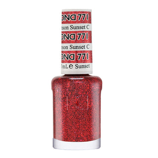 DND Nail Lacquer - 771 Red Colors - Crimson Sunset by DND - Daisy Nail Designs sold by DTK Nail Supply