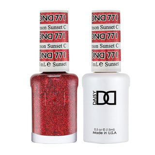  DND Gel Nail Polish Duo - 771 Red Colors - Crimson Sunset by DND - Daisy Nail Designs sold by DTK Nail Supply