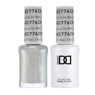  DND Gel Nail Polish Duo - 776 Silver Colors - Ice Ice Baby by DND - Daisy Nail Designs sold by DTK Nail Supply