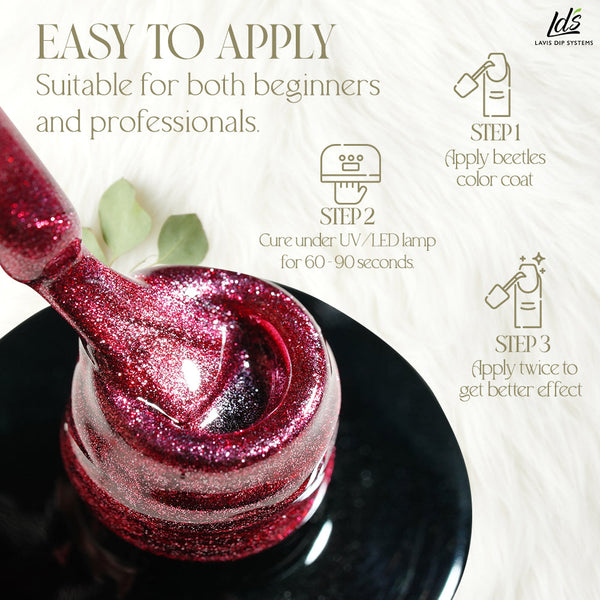  LDS 02 Icy Apple - Gel Polish 0.5 oz - Ice Crystal Cat Eyes by LDS sold by DTK Nail Supply