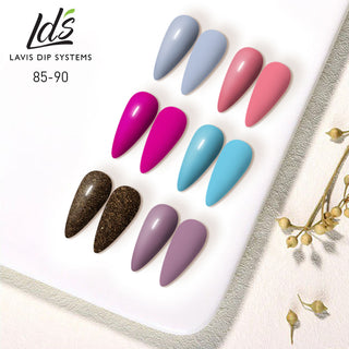  LDS Healthy Gel & Matching Lacquer Starter Kit: 085, 086, 087, 088, 089, 090, Base,Top & Strengthener by LDS sold by DTK Nail Supply