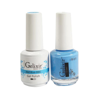  Gelixir Gel Nail Polish Duo - 086 Blue Colors - Ball Blue by Gelixir sold by DTK Nail Supply