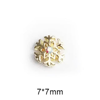 #4A Snowflake Nail Charms - Gold