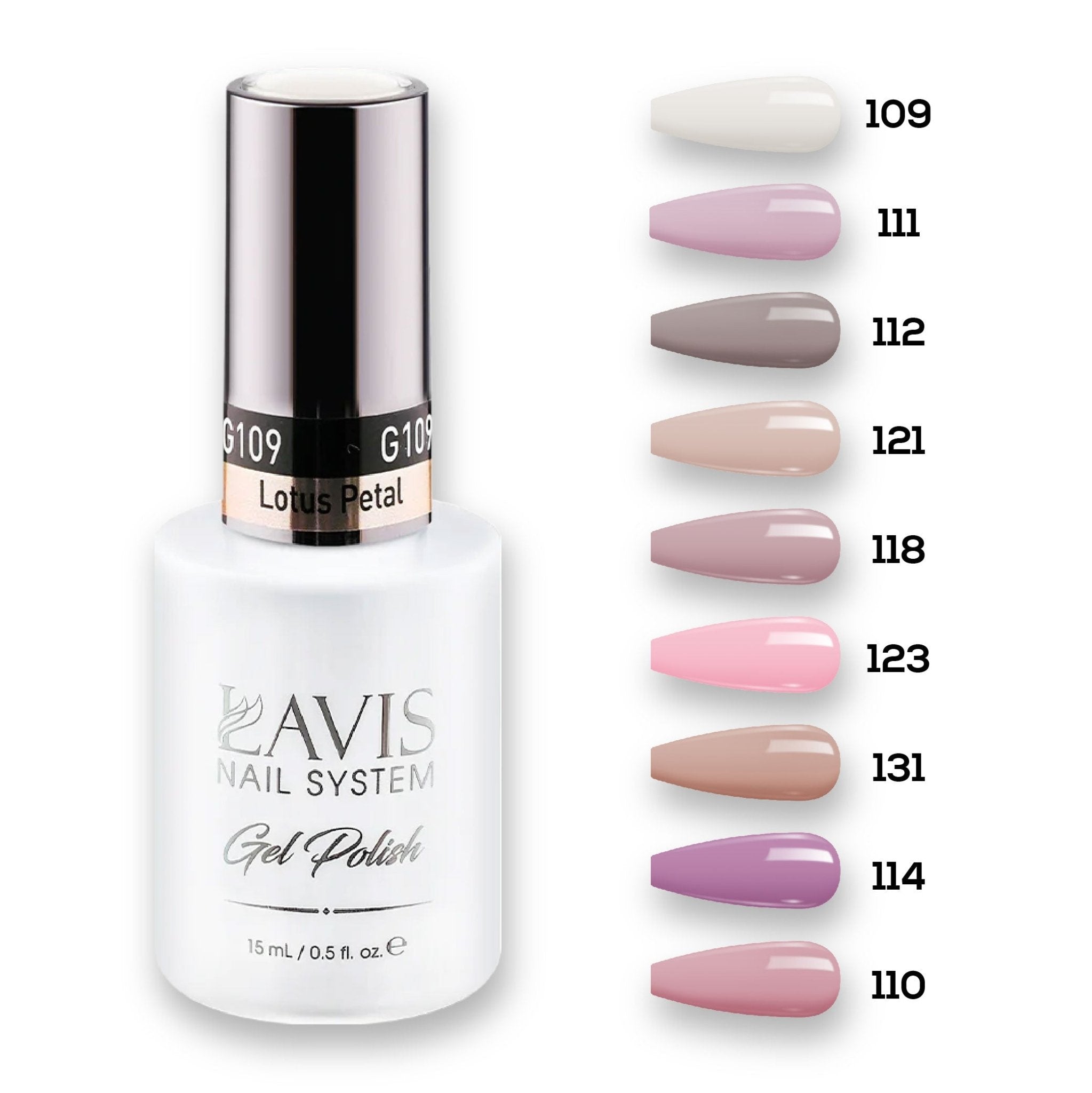 9 Lavis Holiday Gel Nail Polish Collection - SET 1 - 109; 111; 112; 121; 118; 123; 131; 114; 110 - DTK Nail Supply