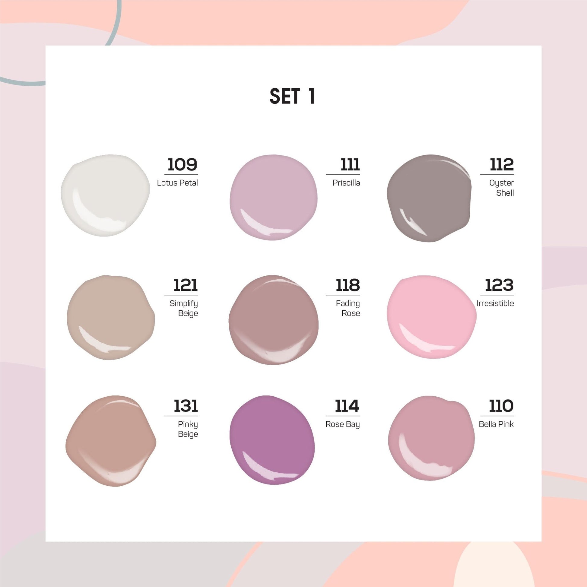 9 Lavis Holiday Gel Nail Polish Collection - SET 1 - 109; 111; 112; 121; 118; 123; 131; 114; 110 - DTK Nail Supply