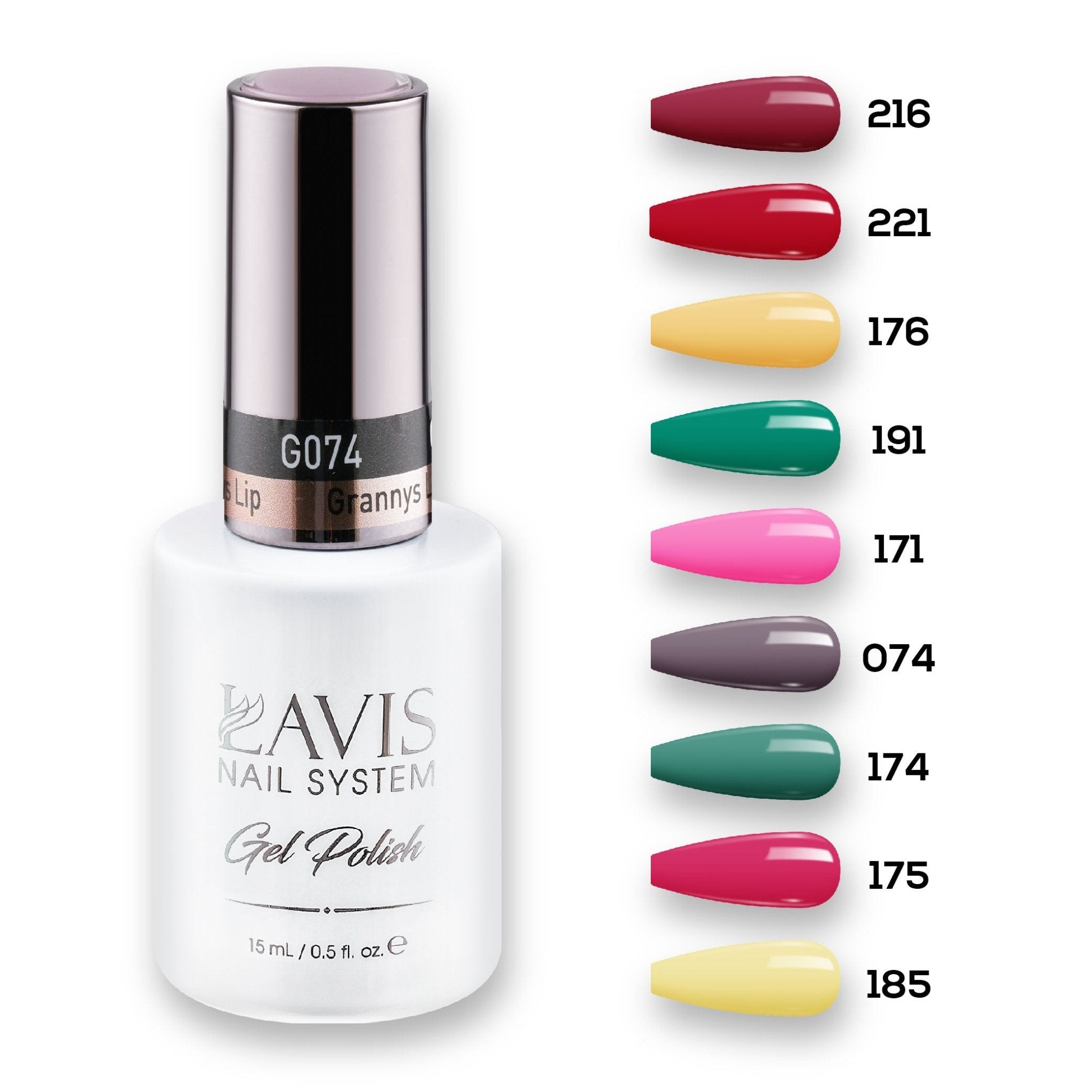 9 Lavis Holiday Gel Nail Polish Collection - SET 12 - 216; 221; 176; 191; 171; 074; 174; 175; 185 - DTK Nail Supply