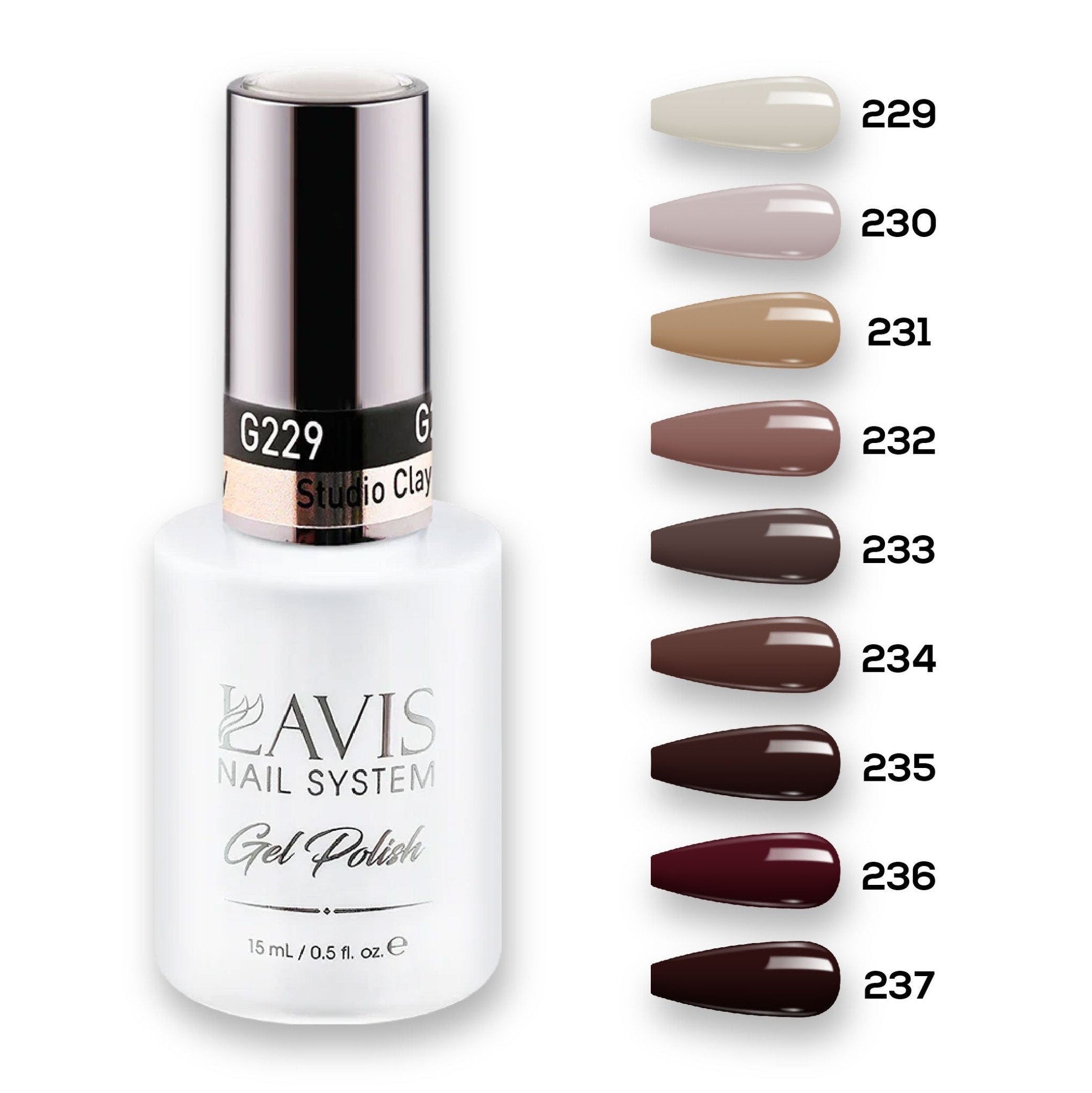 9 Lavis Holiday Gel Nail Polish Collection - SET 15 - 229; 230; 231; 232; 233; 234; 235; 236; 237 - DTK Nail Supply