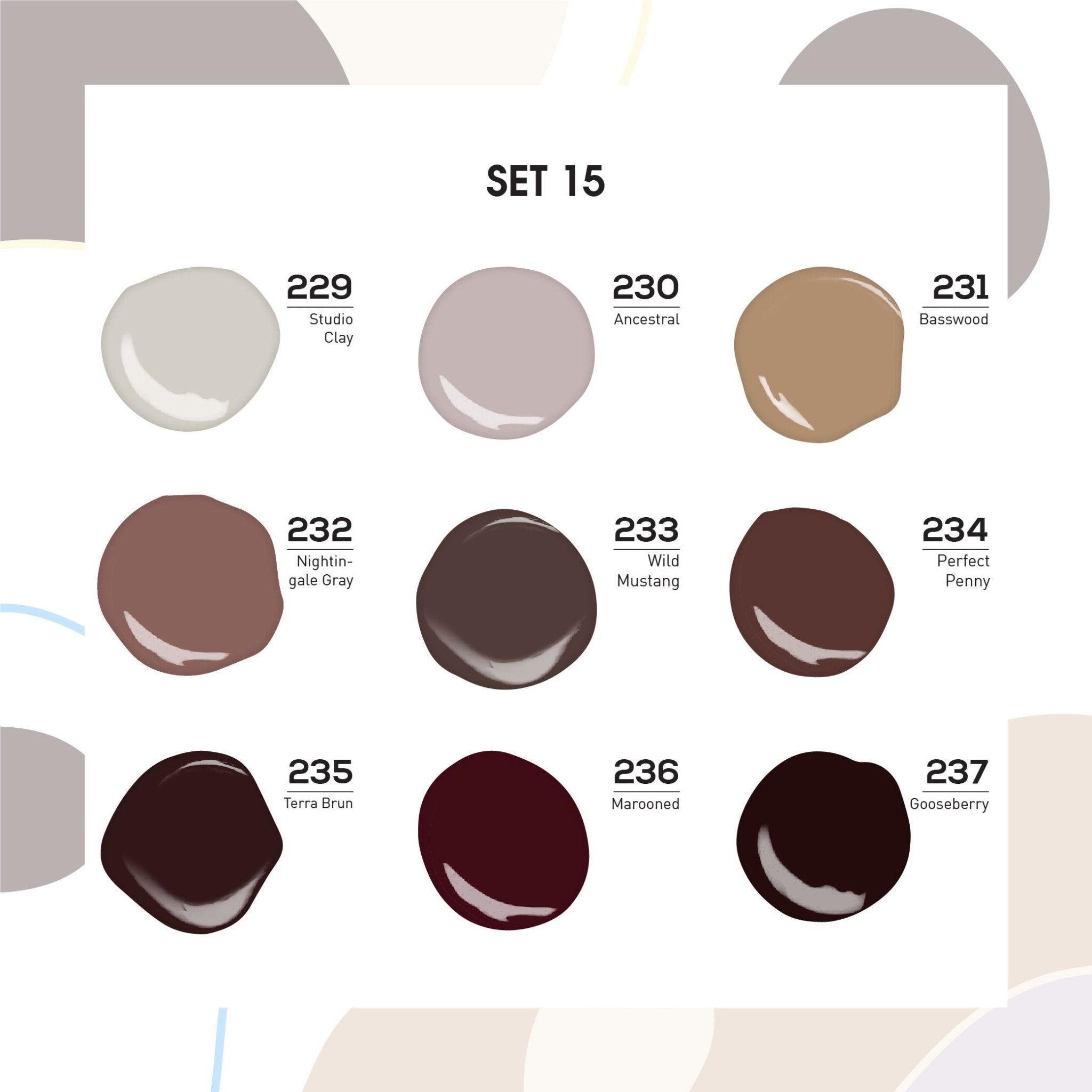 9 Lavis Holiday Gel Nail Polish Collection - SET 15 - 229; 230; 231; 232; 233; 234; 235; 236; 237 - DTK Nail Supply