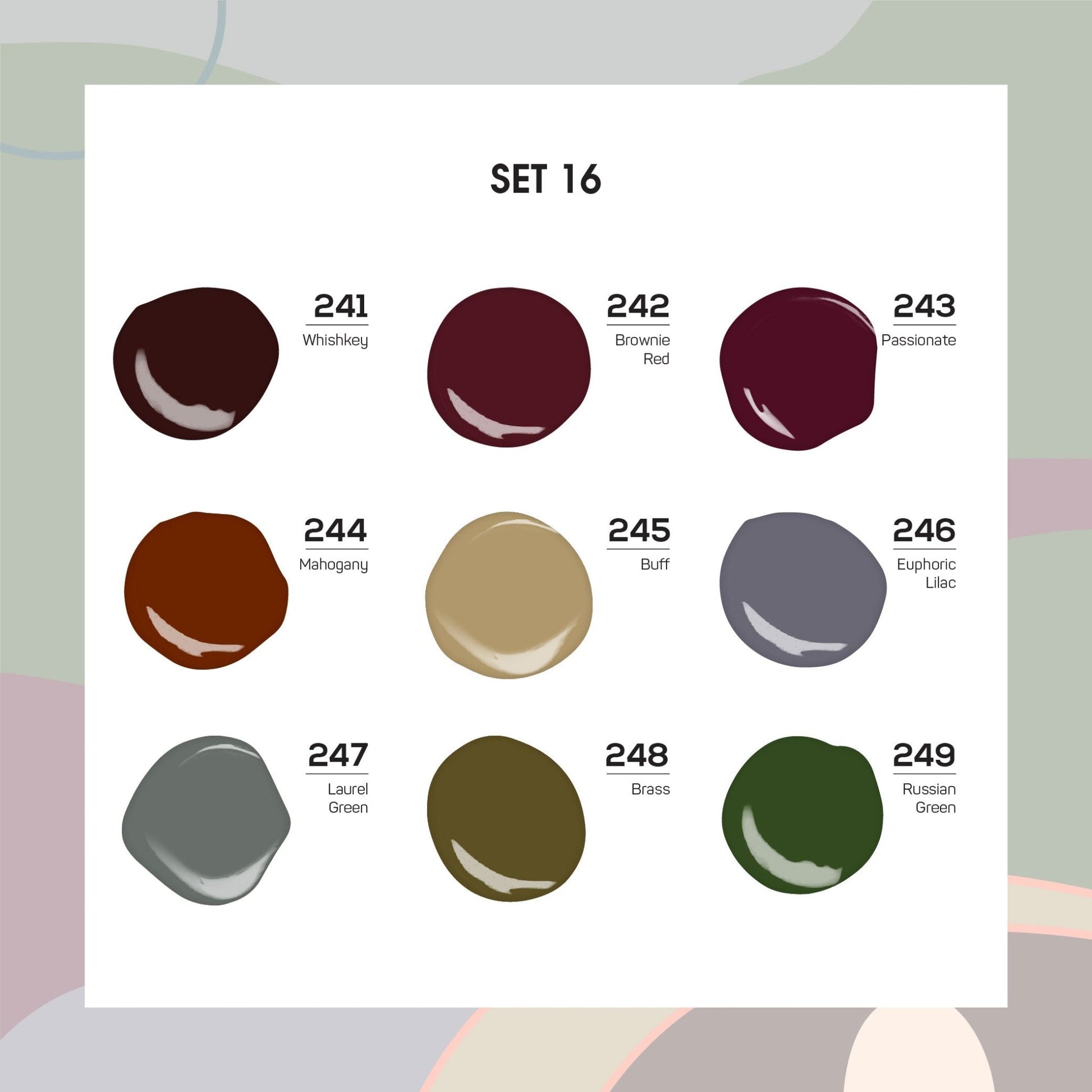 9 Lavis Holiday Gel Nail Polish Collection - SET 16 - 241; 242; 243; 244; 245; 246; 247; 248; 249 - DTK Nail Supply