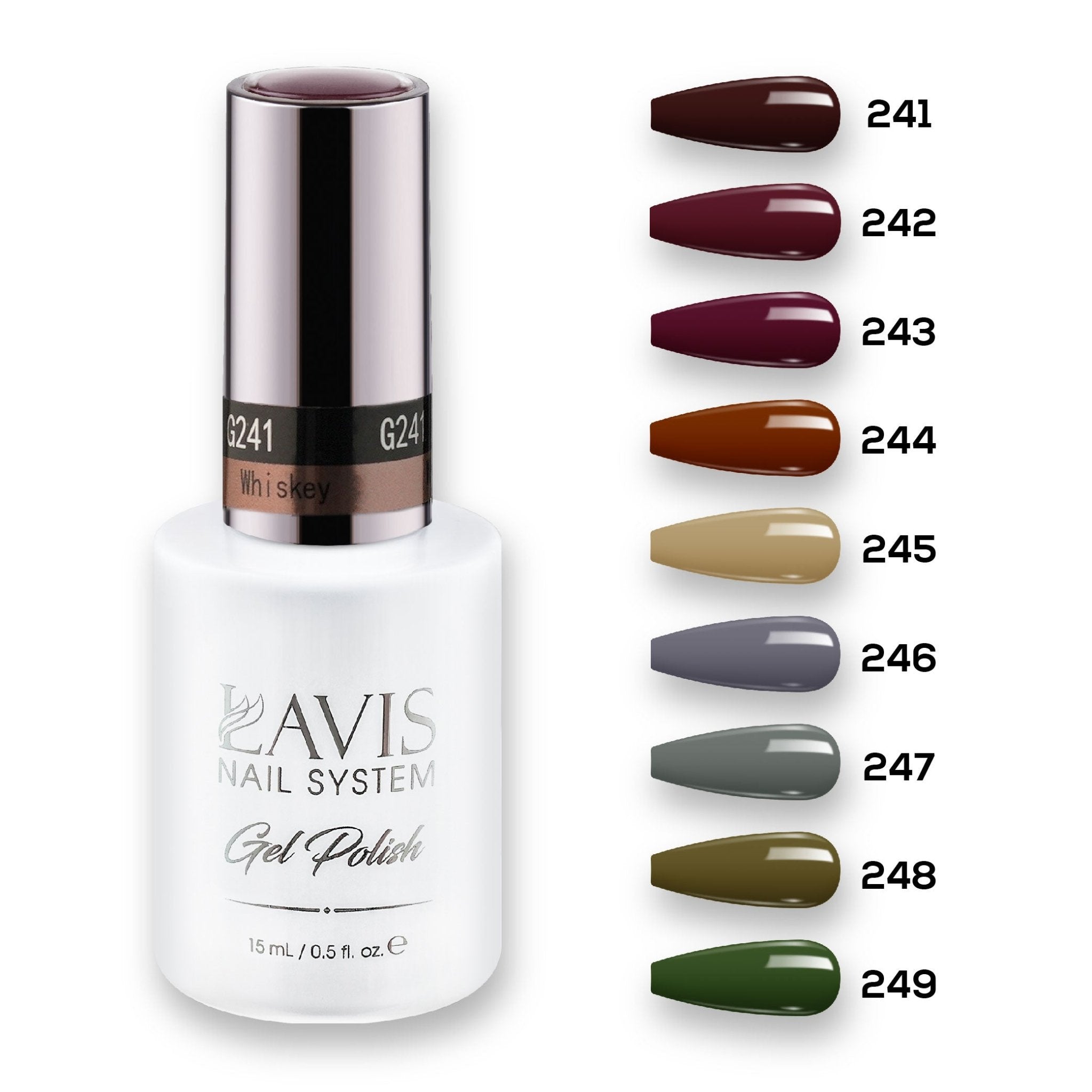 9 Lavis Holiday Gel Nail Polish Collection - SET 16 - 241; 242; 243; 244; 245; 246; 247; 248; 249 - DTK Nail Supply