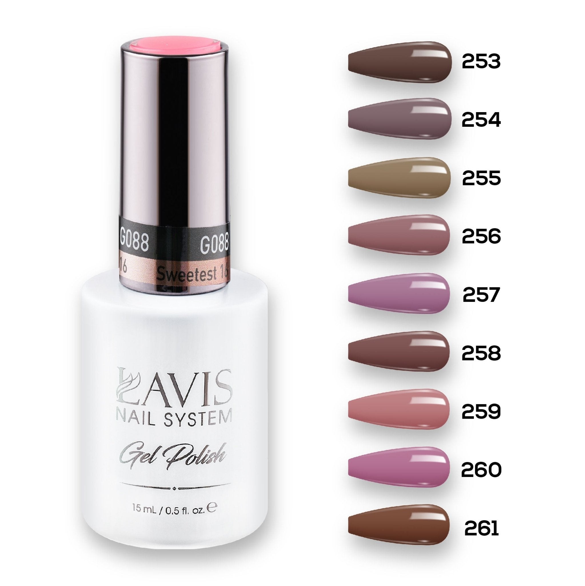 9 Lavis Holiday Gel Nail Polish Collection - SET 17 - 253; 254; 255; 256; 257; 258; 259; 260; 261 - DTK Nail Supply