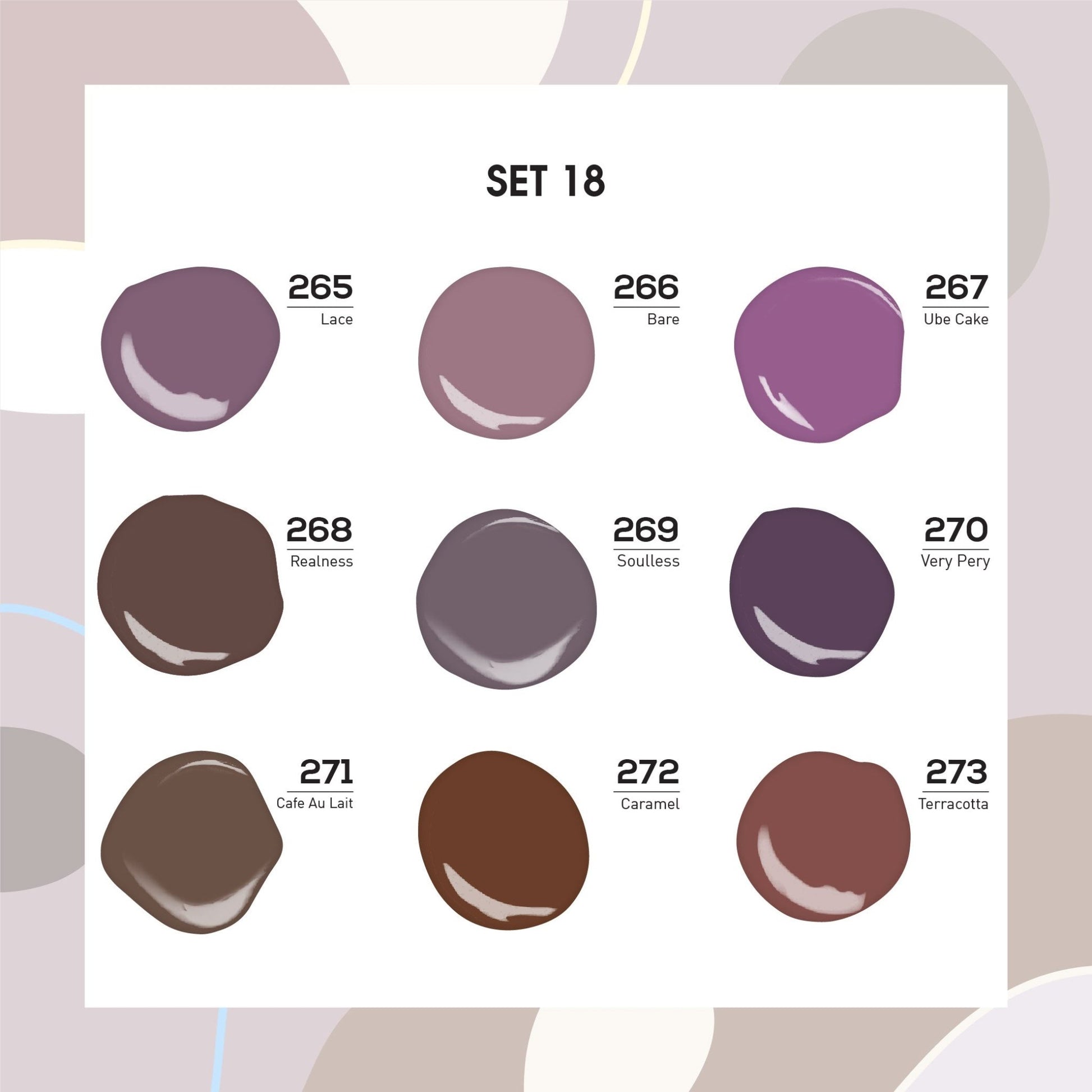 9 Lavis Holiday Gel Nail Polish Collection - SET 18 - 265; 266; 267; 268; 269; 270; 271; 272; 273 - DTK Nail Supply