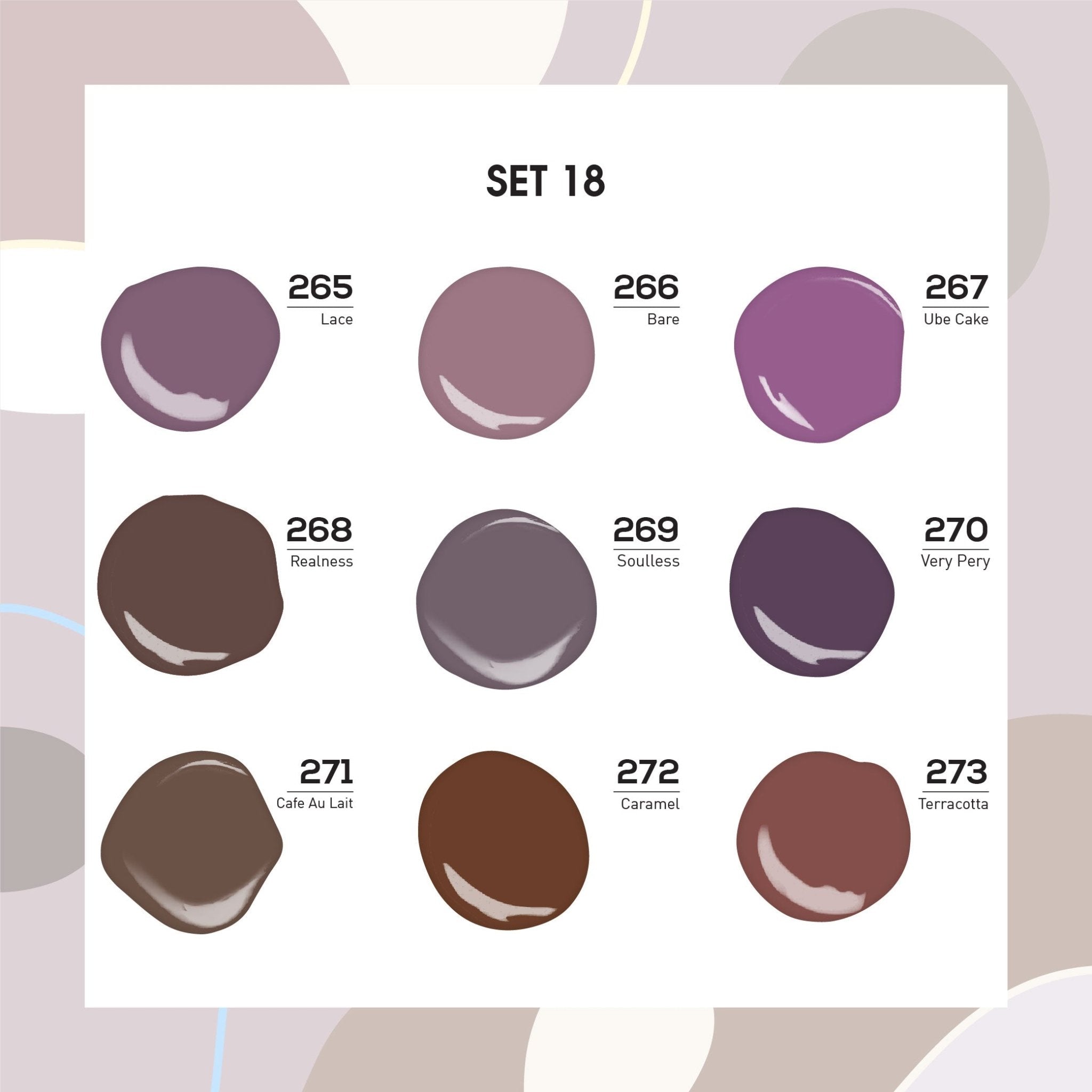 9 Lavis Holiday Gel Nail Polish Collection - SET 18 - 265; 266; 267; 268; 269; 270; 271; 272; 273 - DTK Nail Supply